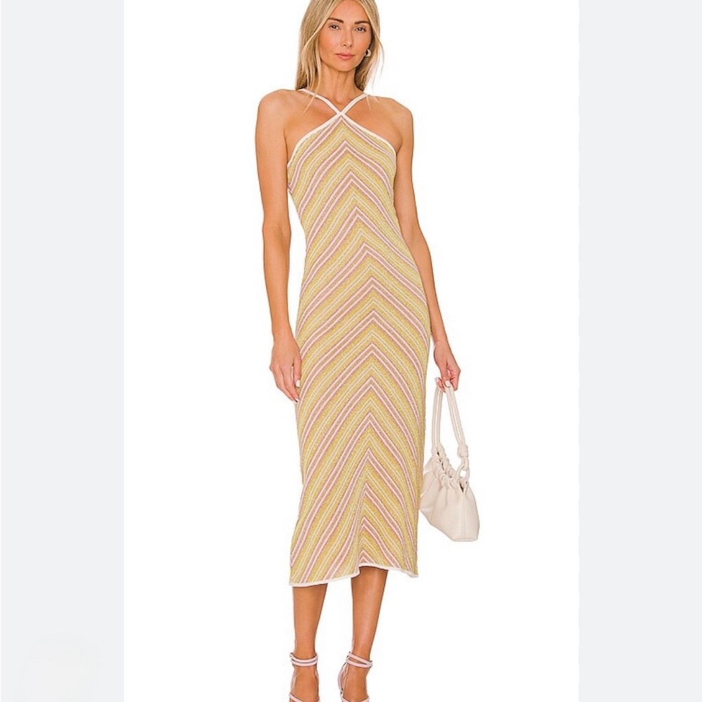 Misa Dali Dress in Pink Combo